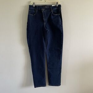 American Eagle Mom Jeans Women’s Size 10 Long Dark Ink Stretch 5 Pocket Style